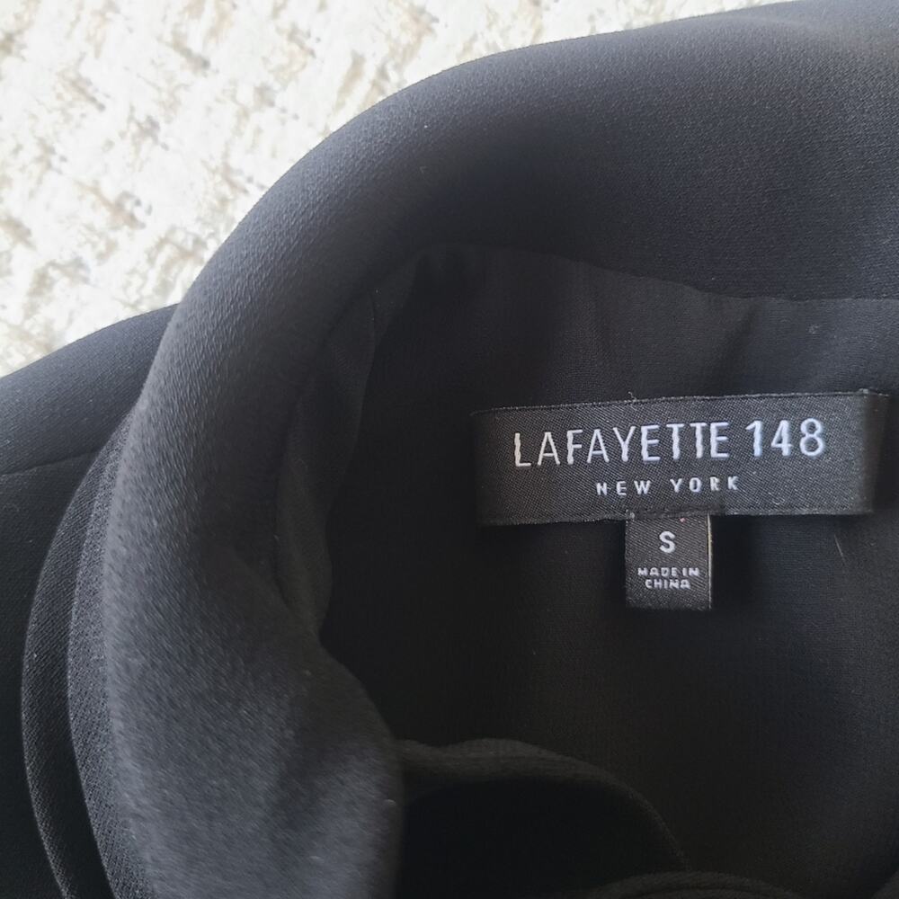 LAFAYETTE 148 NEW YORK FINESSE CREPE ABBIE TIE NECK DRESS SIZE S - Picture 5 of 10